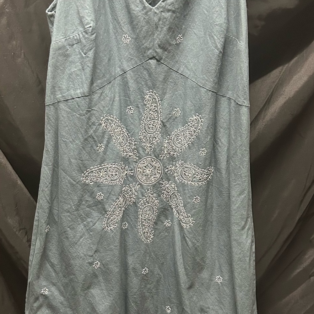 J. Crew Dark Teal Cotton Dress